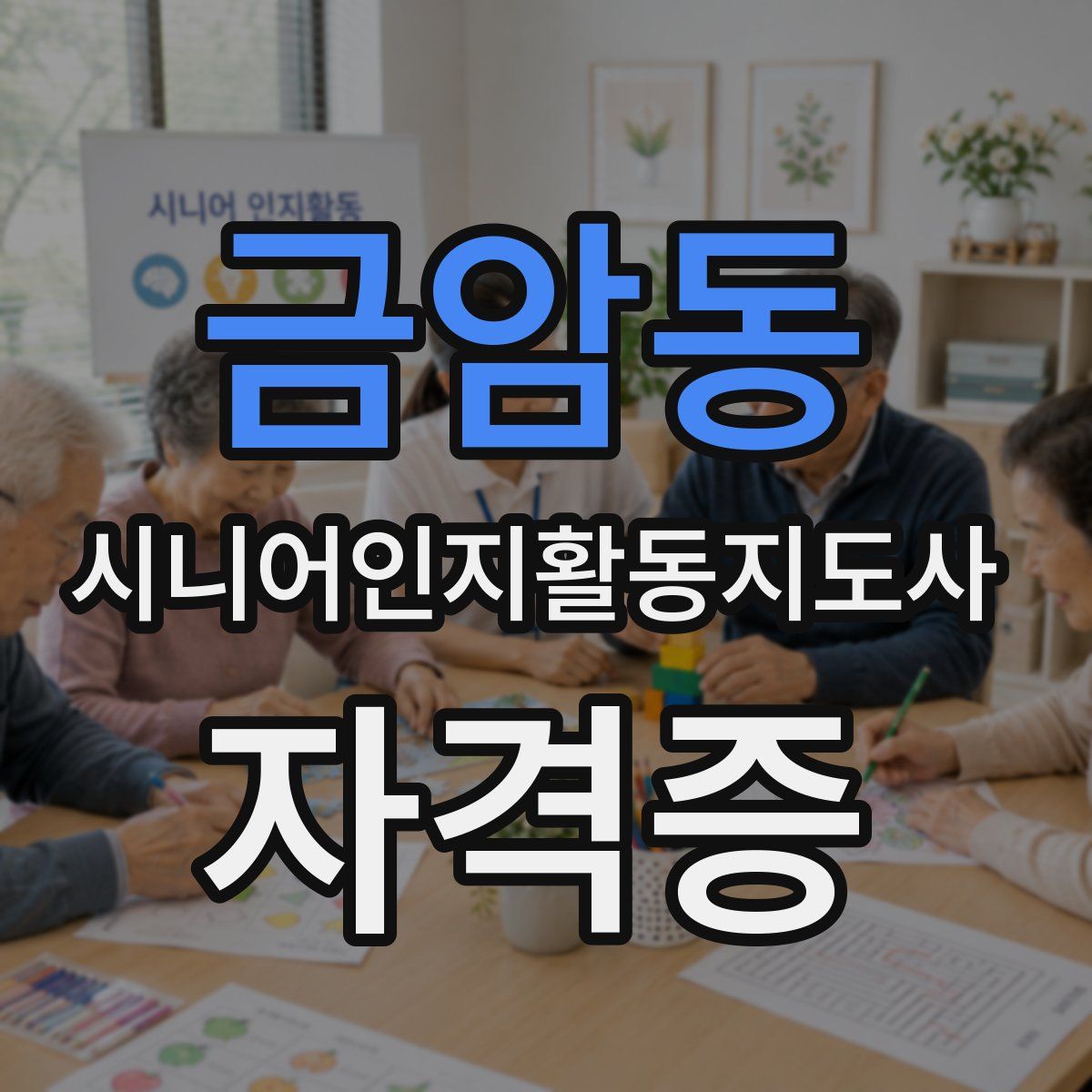 금암동 시니어인지활동지도사 자격증