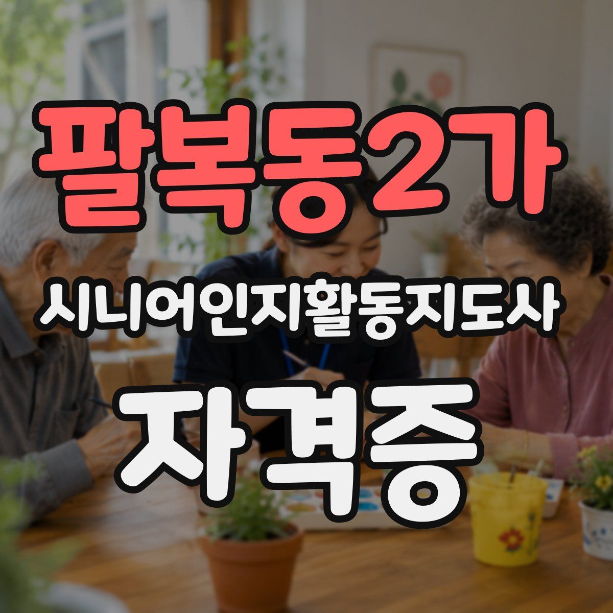 팔복동2가 시니어인지활동지도사 자격증