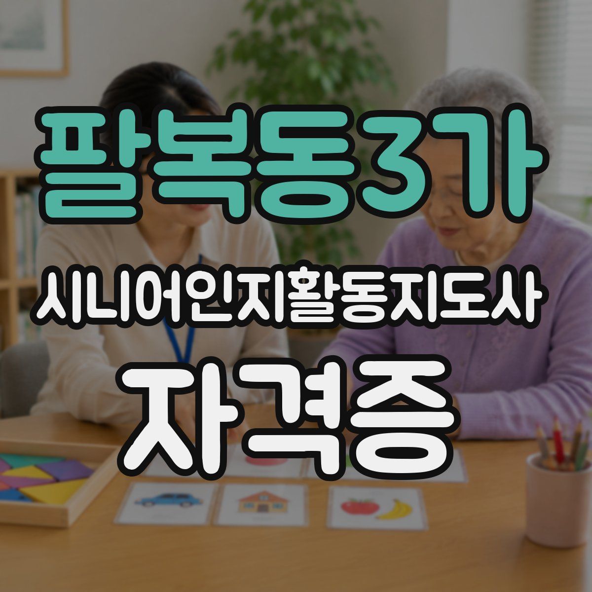 팔복동3가 시니어인지활동지도사 자격증