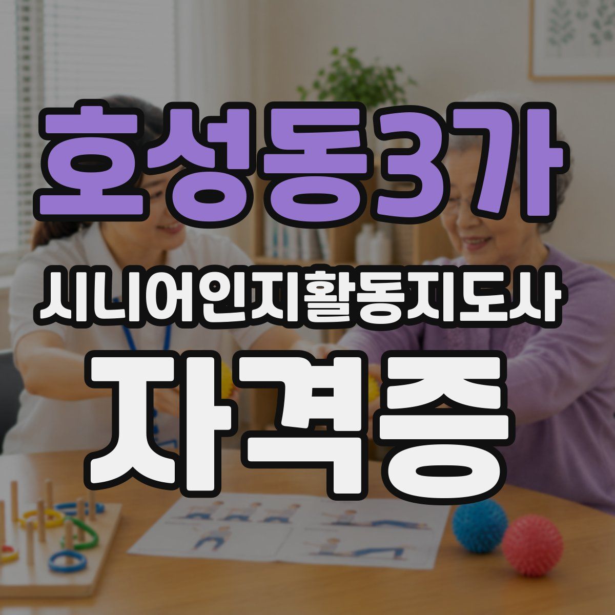 호성동3가 시니어인지활동지도사 자격증