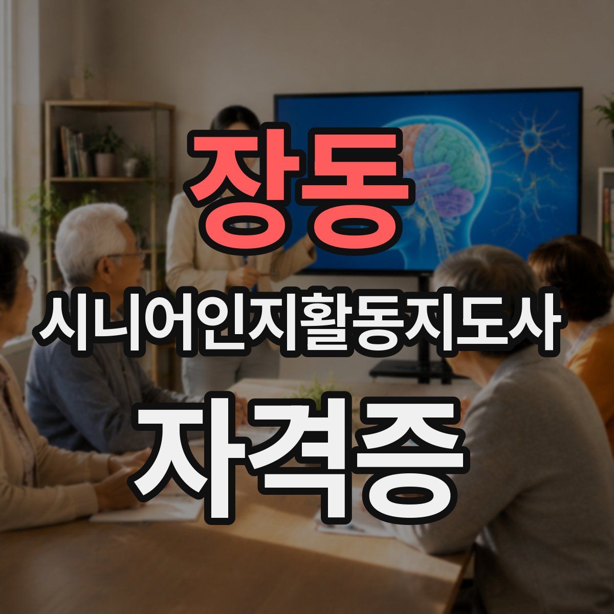 장동 시니어인지활동지도사 자격증