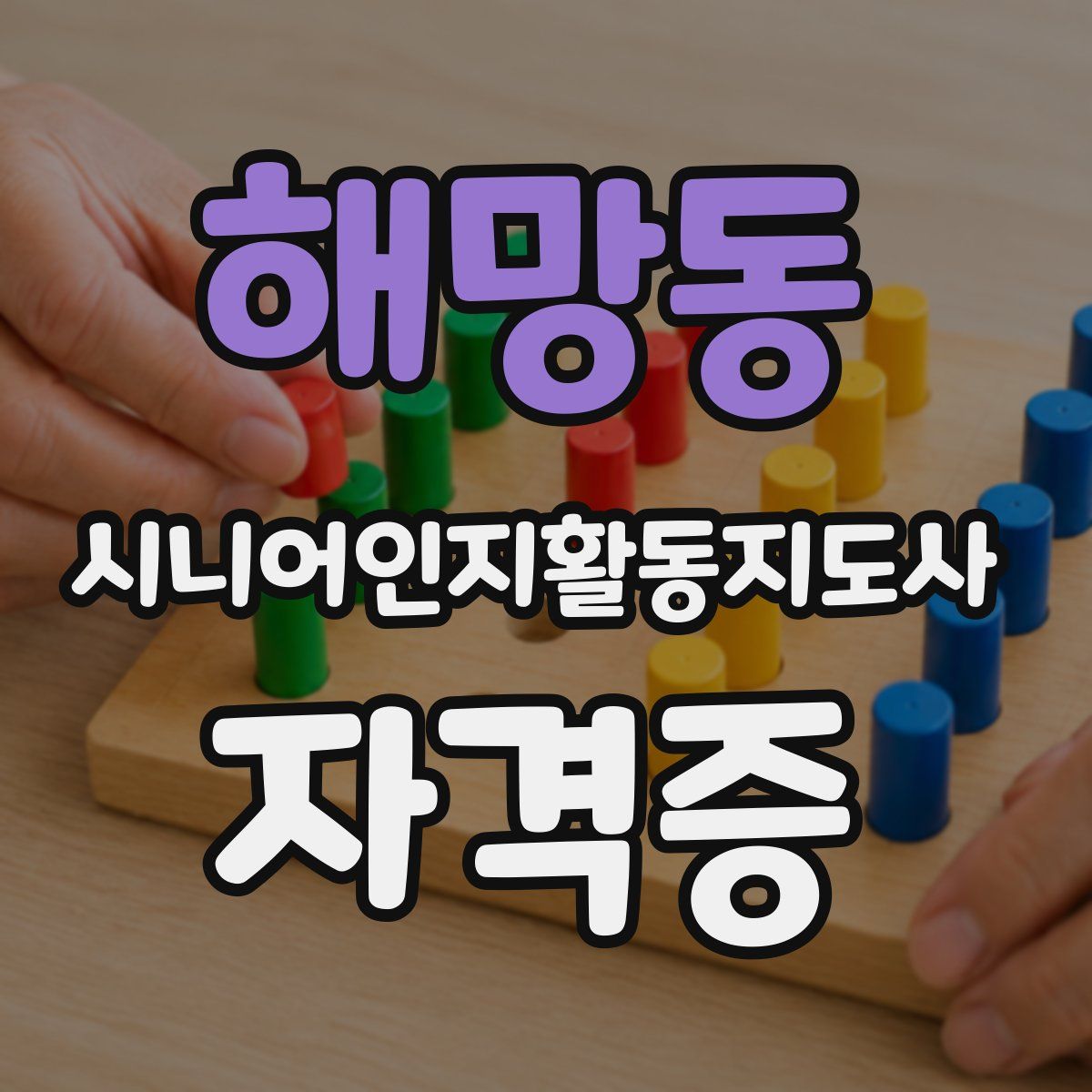 해망동 시니어인지활동지도사 자격증