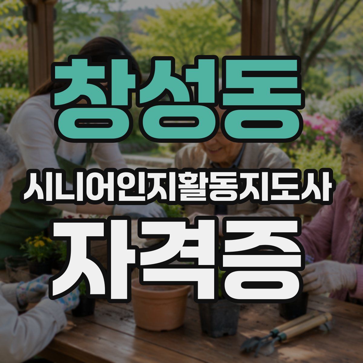 창성동 시니어인지활동지도사 자격증