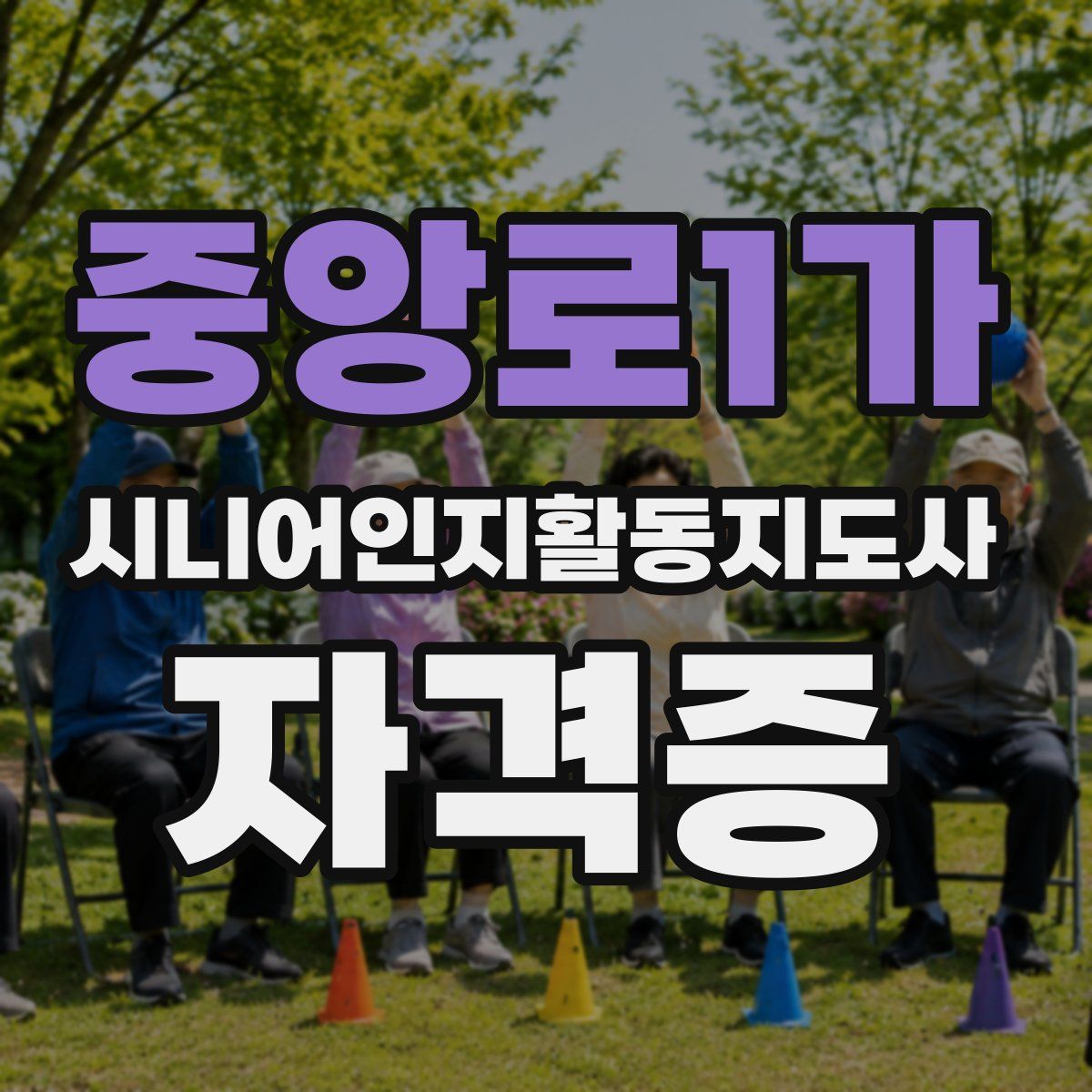 중앙로1가 시니어인지활동지도사 자격증