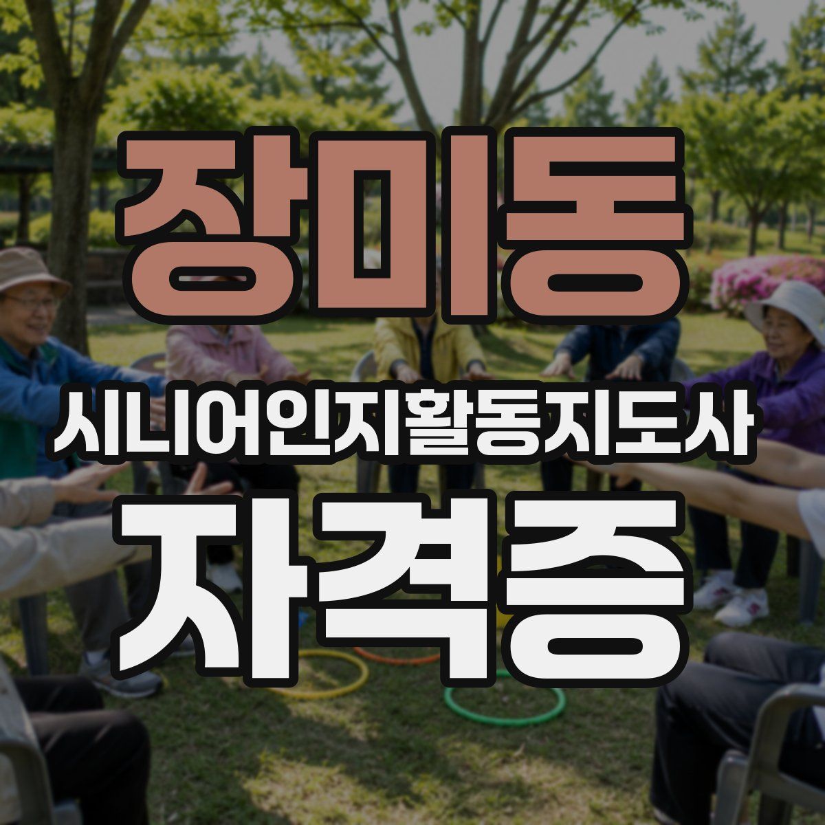 장미동 시니어인지활동지도사 자격증