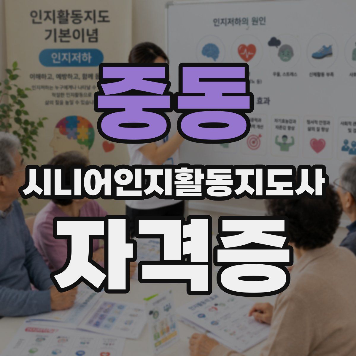 중동 시니어인지활동지도사 자격증