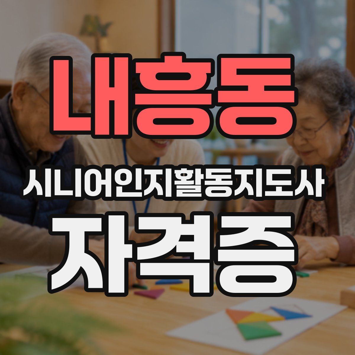 내흥동 시니어인지활동지도사 자격증