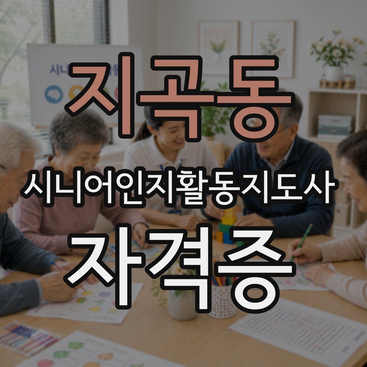 지곡동 시니어인지활동지도사 자격증