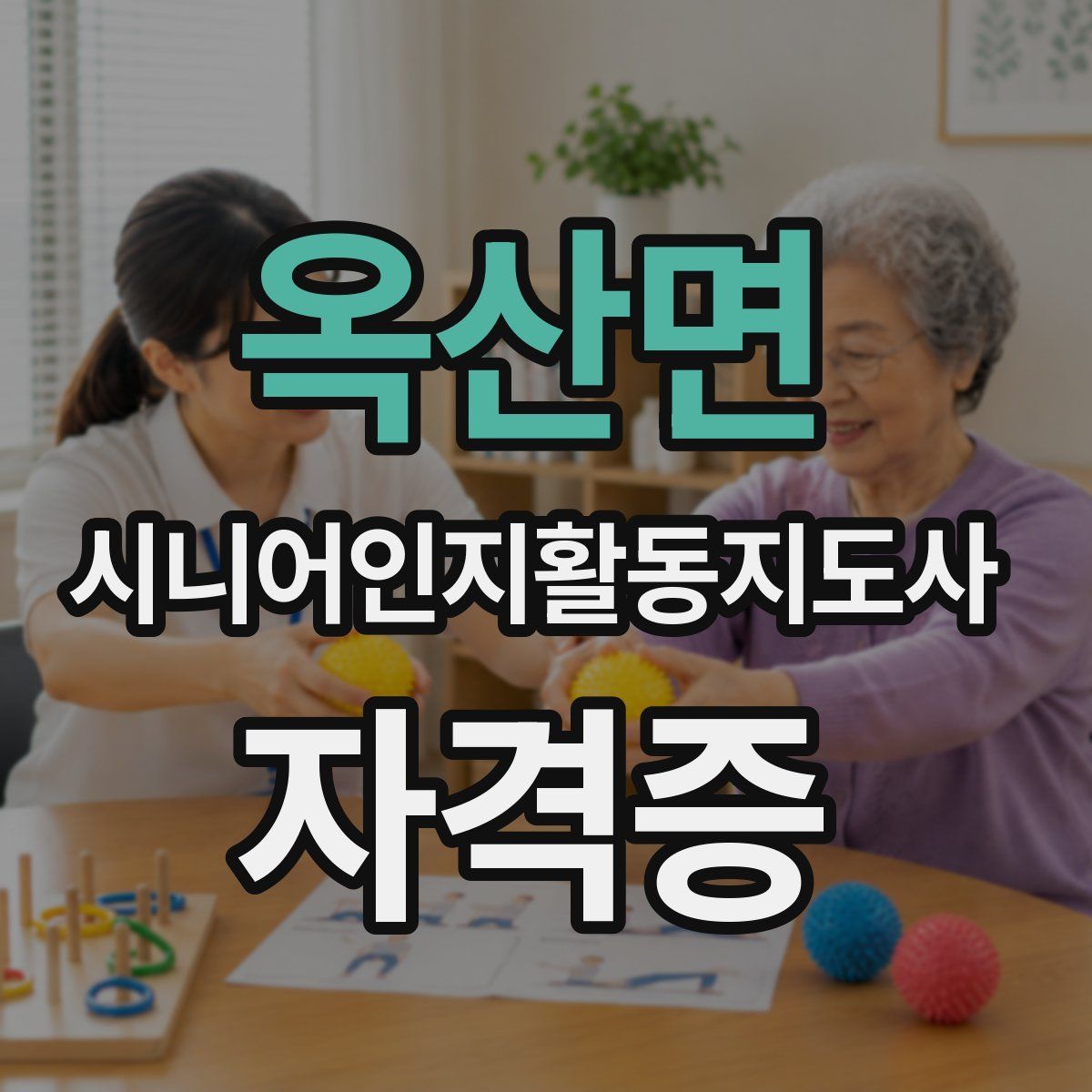 옥산면 시니어인지활동지도사 자격증
