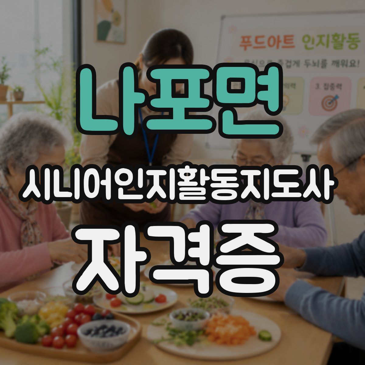 나포면 시니어인지활동지도사 자격증
