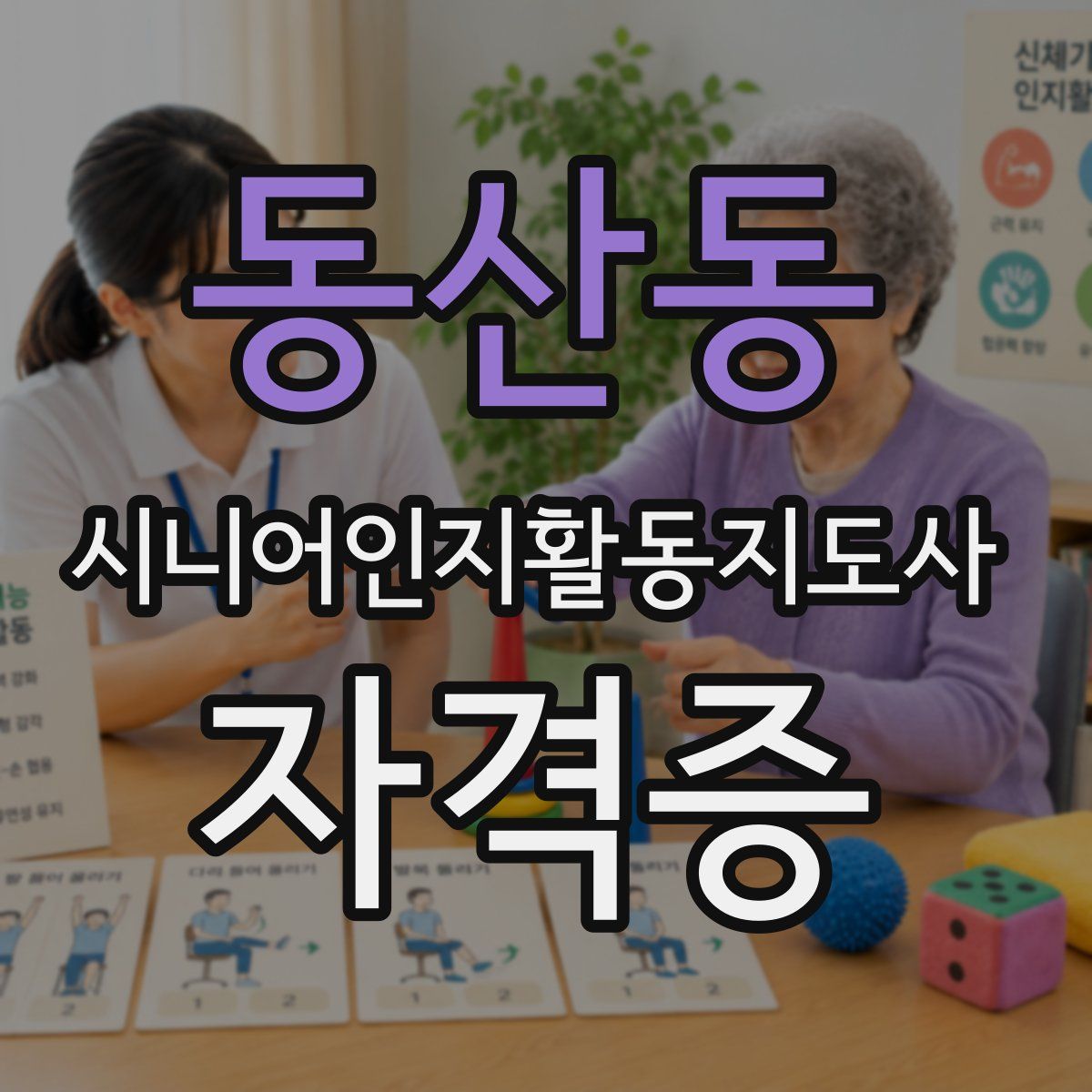 동산동 시니어인지활동지도사 자격증