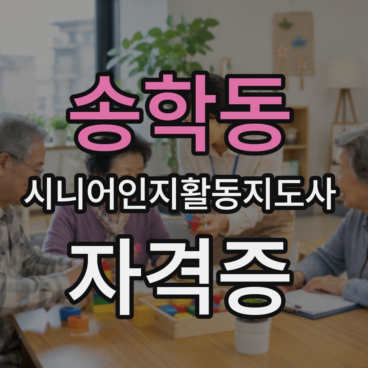 송학동 시니어인지활동지도사 자격증