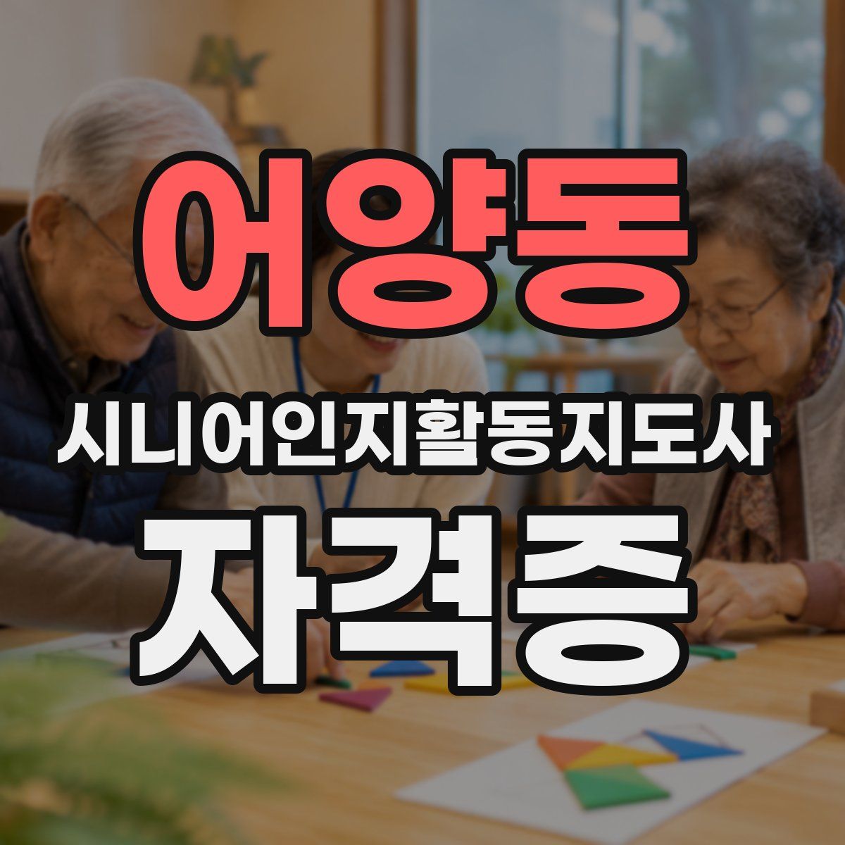 어양동 시니어인지활동지도사 자격증