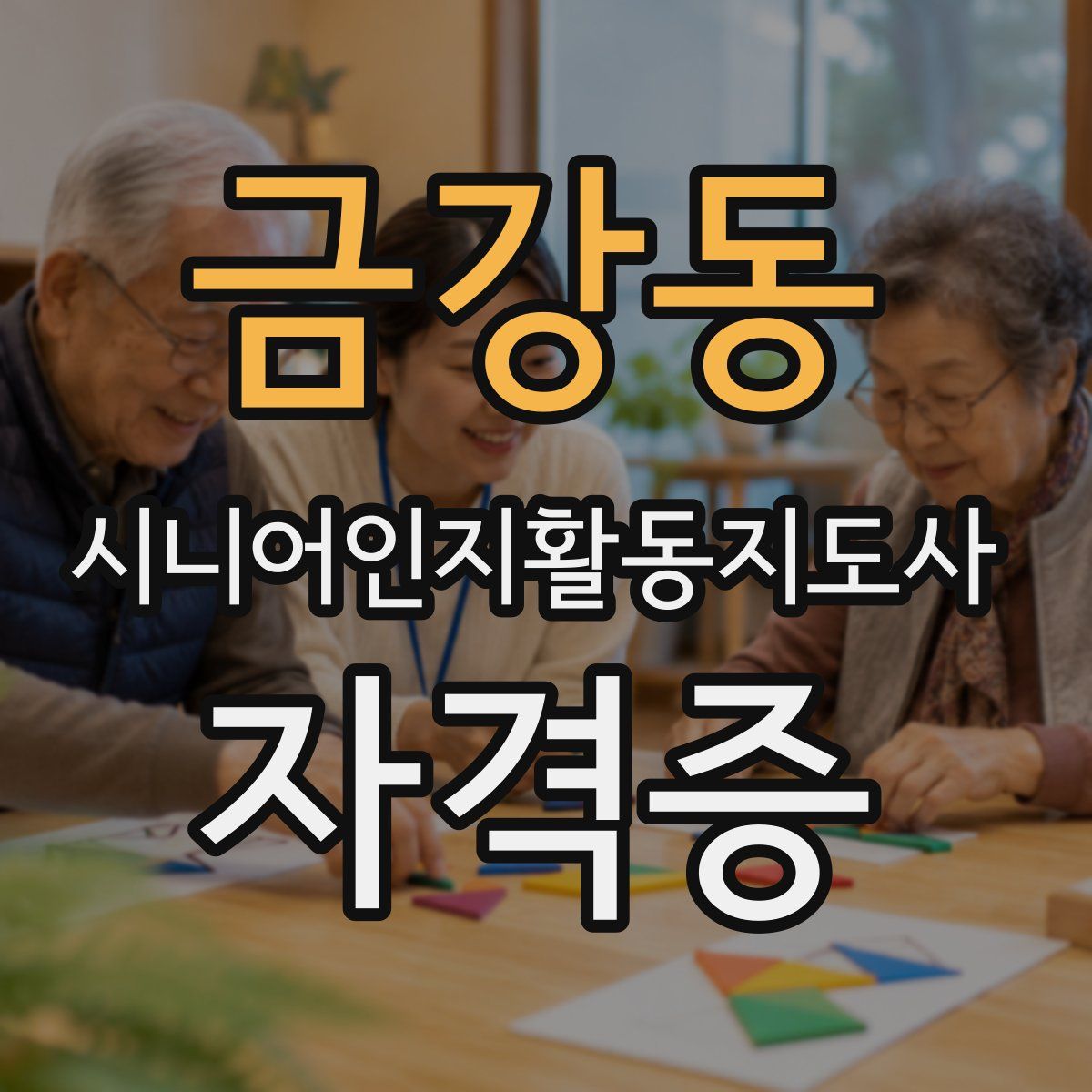금강동 시니어인지활동지도사 자격증