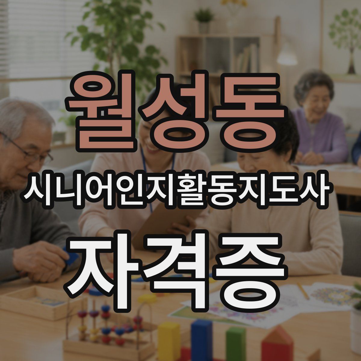 월성동 시니어인지활동지도사 자격증