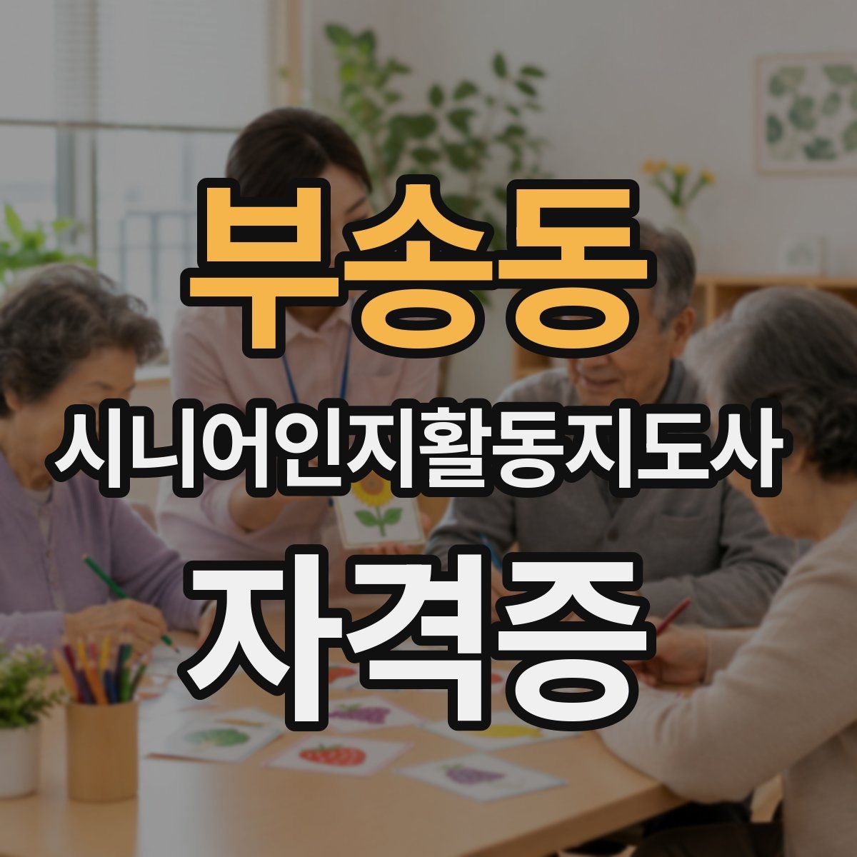 부송동 시니어인지활동지도사 자격증