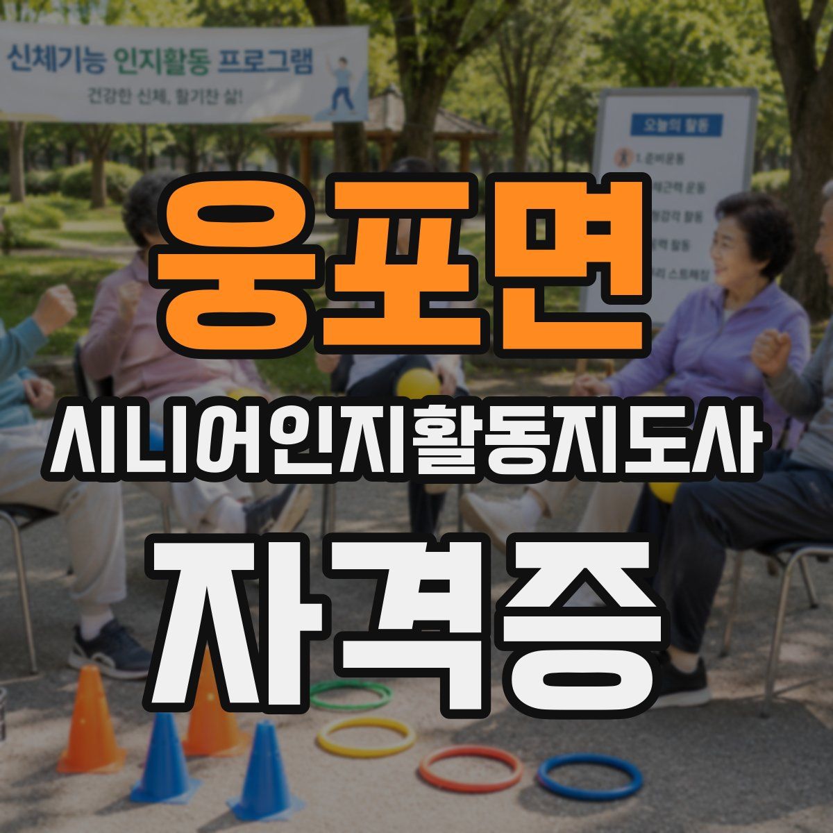 웅포면 시니어인지활동지도사 자격증