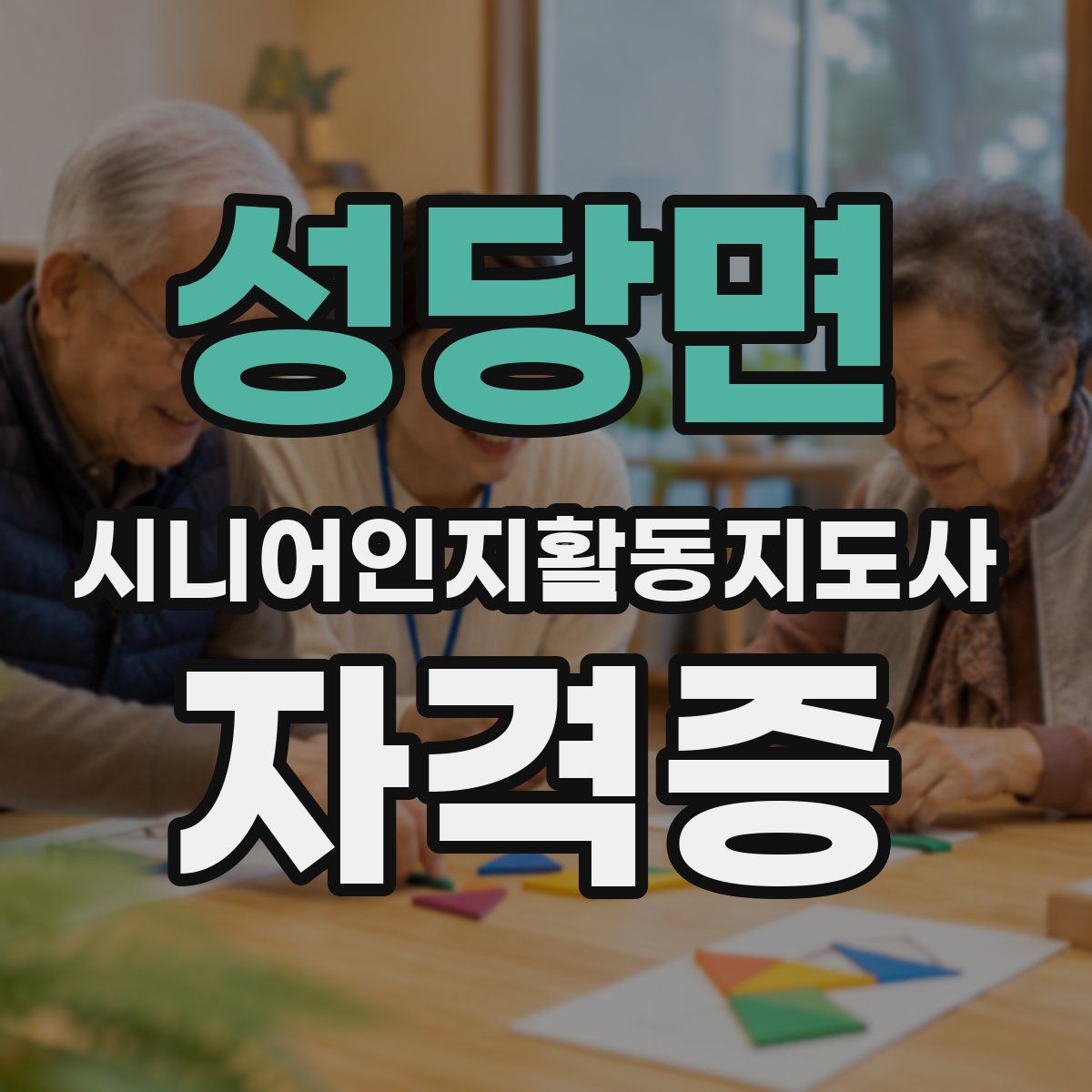 성당면 시니어인지활동지도사 자격증