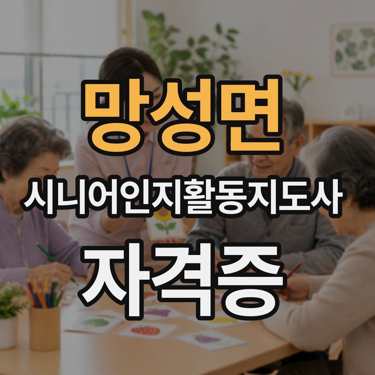 망성면 시니어인지활동지도사 자격증