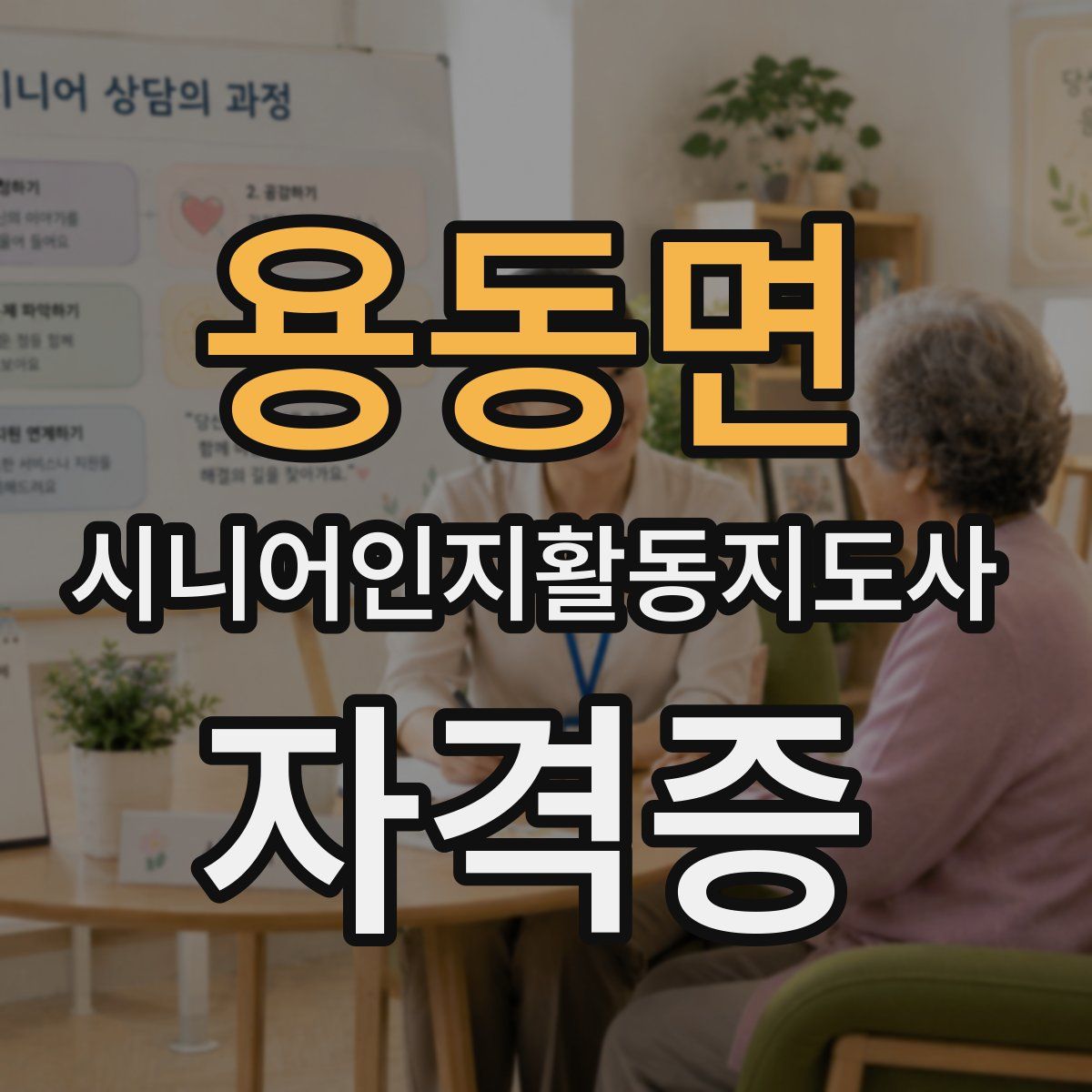 용동면 시니어인지활동지도사 자격증