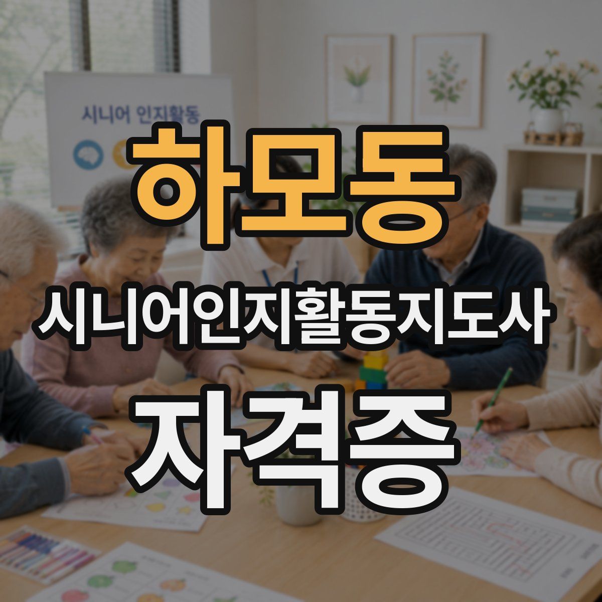 하모동 시니어인지활동지도사 자격증