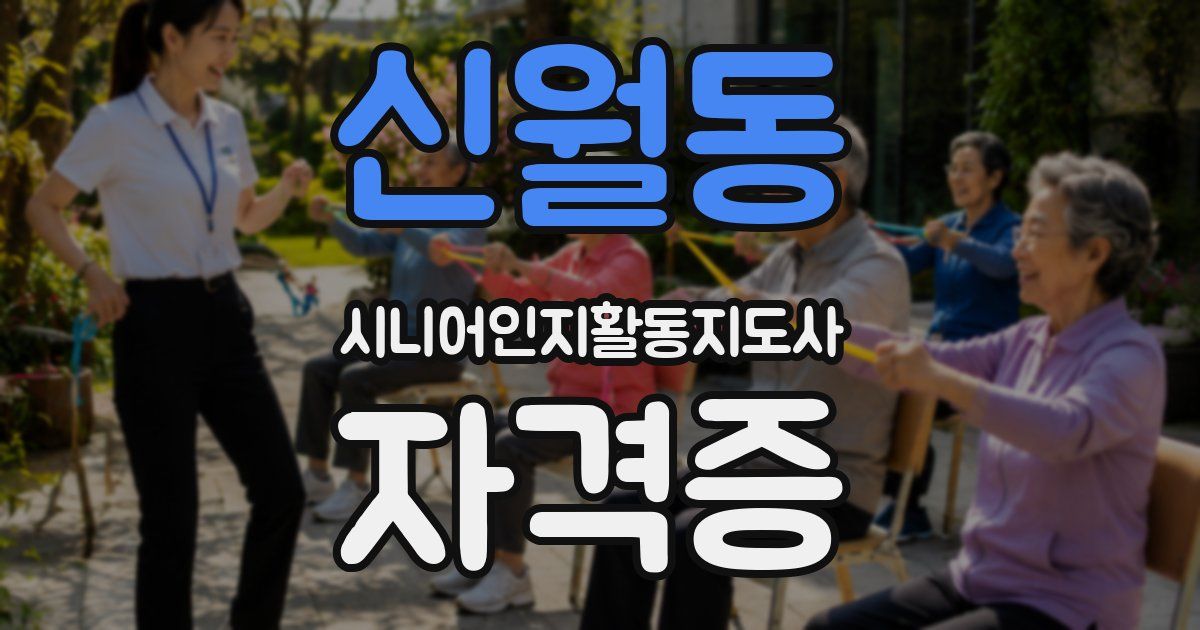 신월동 시니어인지활동지도사 자격증