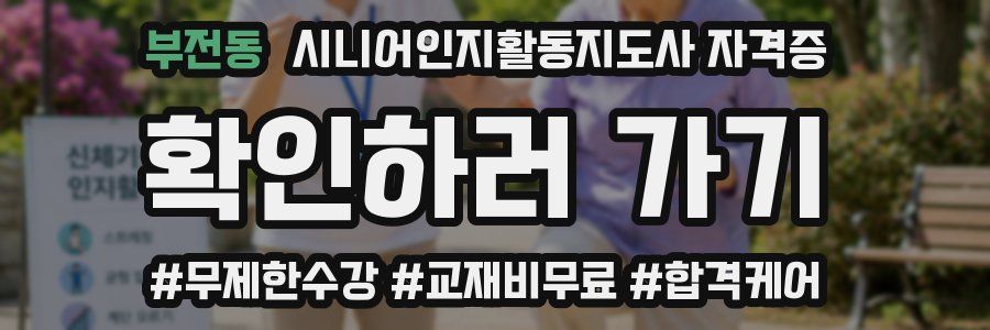 부전동 시니어인지활동지도사 자격증
