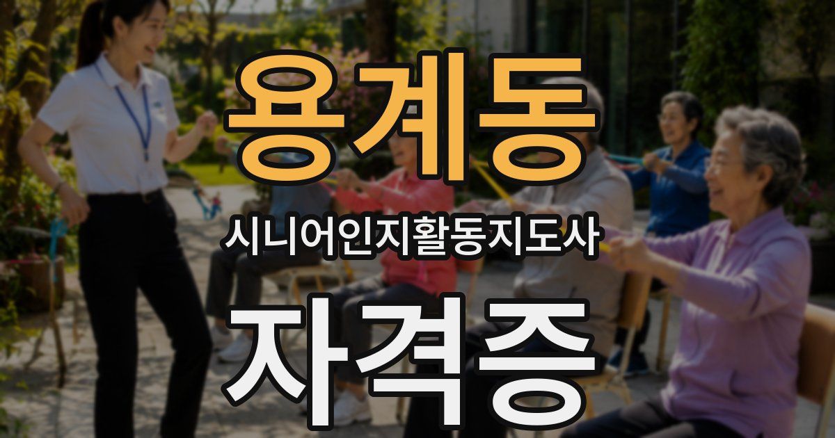 용계동 시니어인지활동지도사 자격증