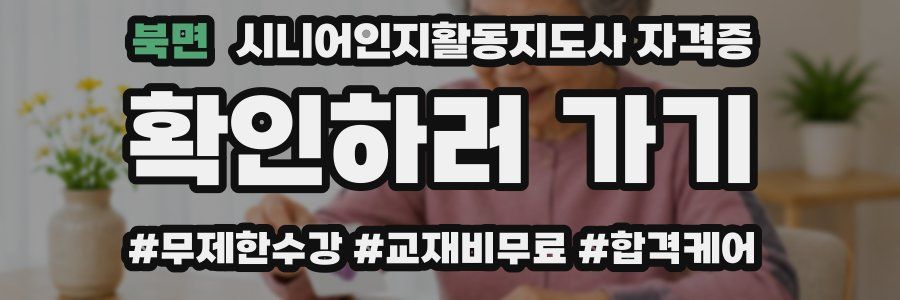 북면 시니어인지활동지도사 자격증