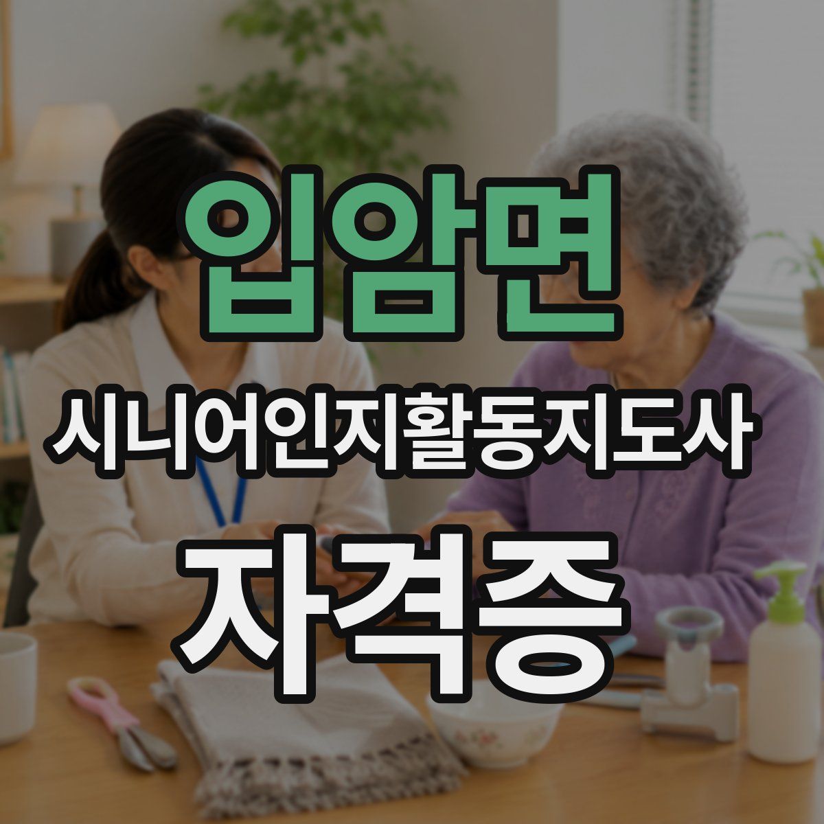 입암면 시니어인지활동지도사 자격증
