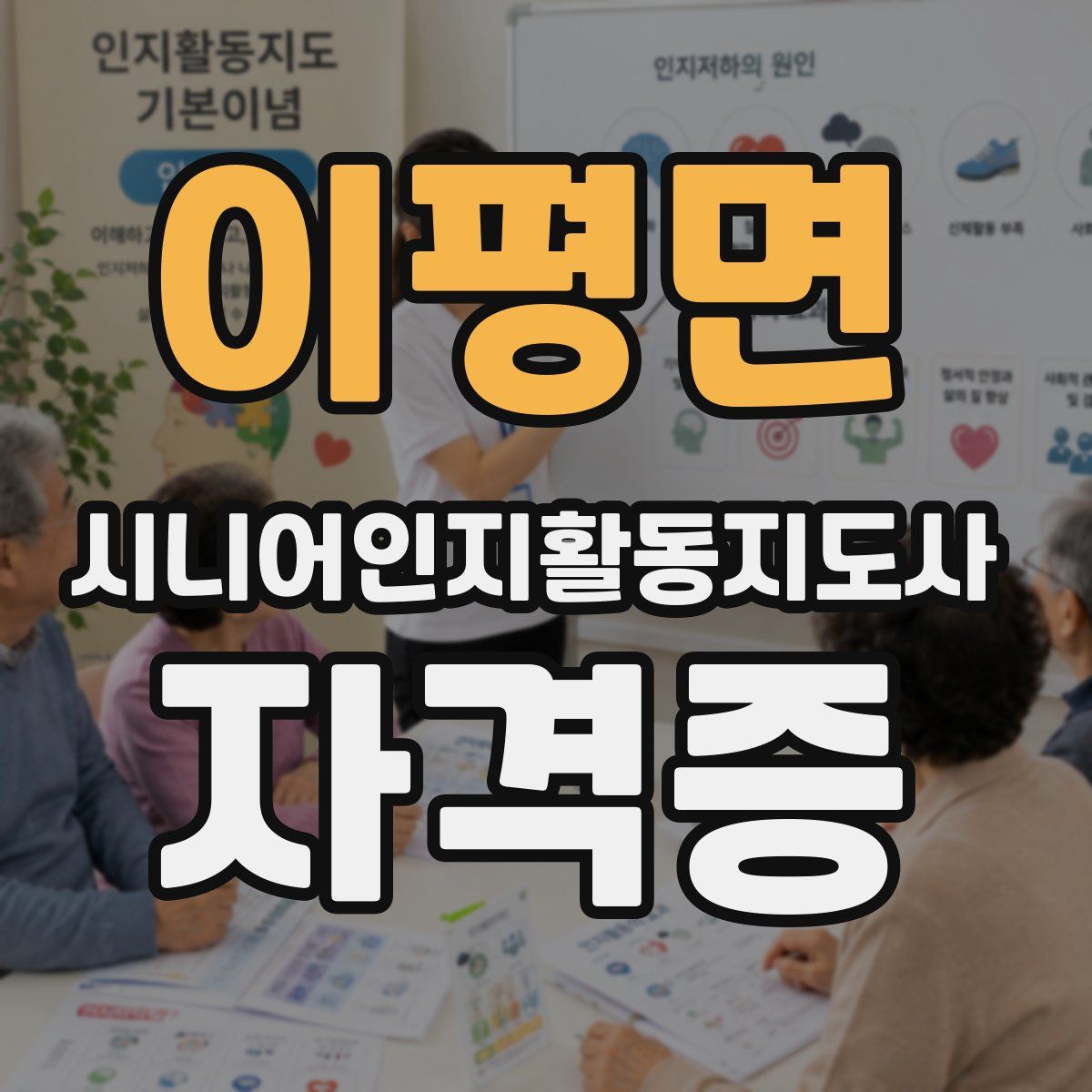 이평면 시니어인지활동지도사 자격증