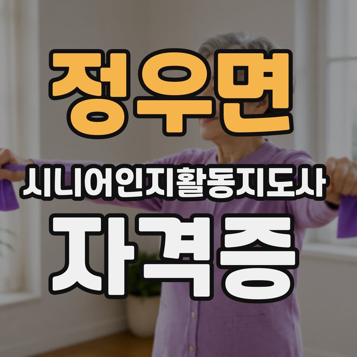 정우면 시니어인지활동지도사 자격증