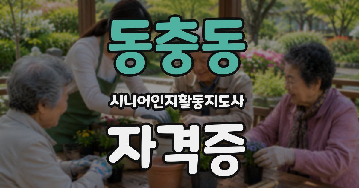 동충동 시니어인지활동지도사 자격증