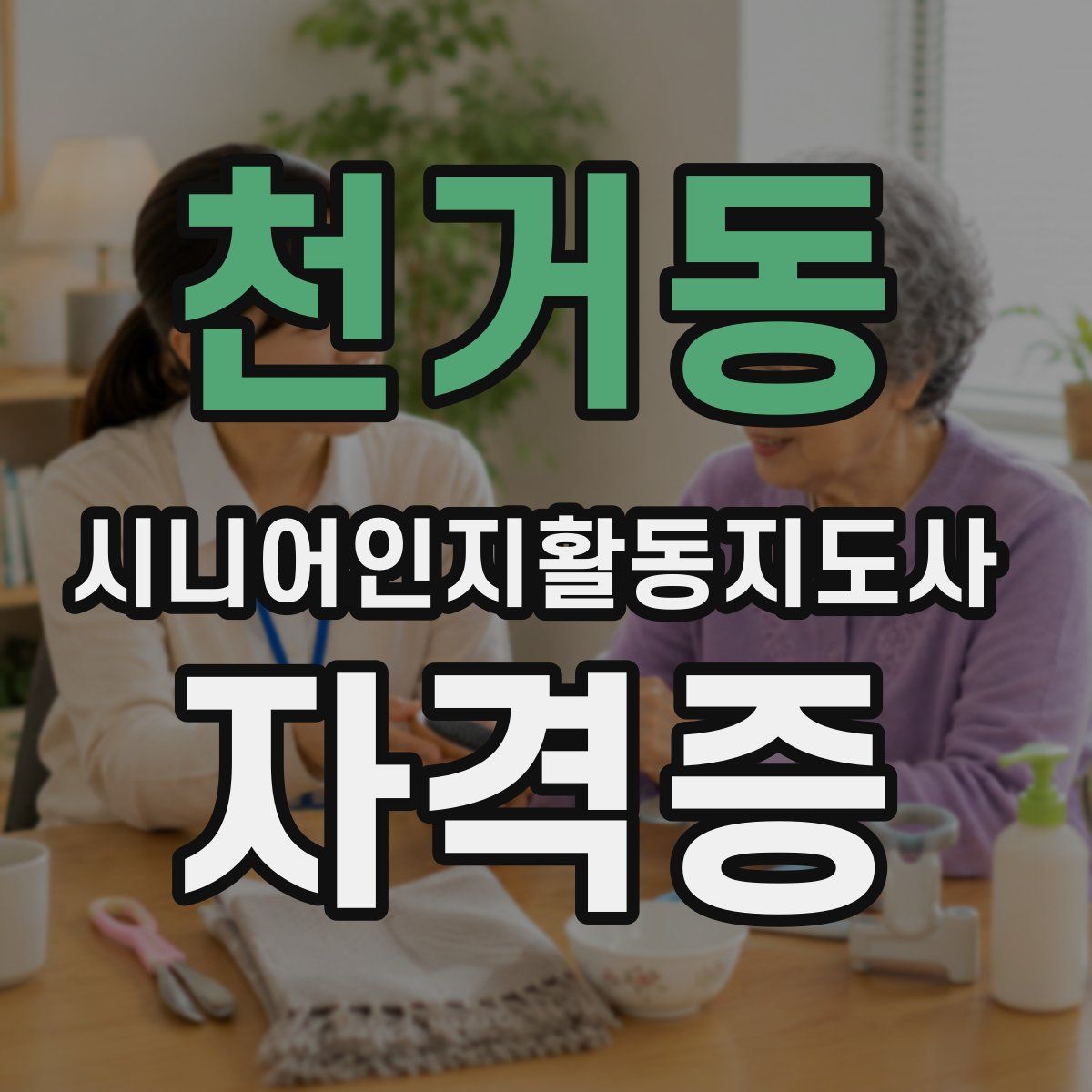 천거동 시니어인지활동지도사 자격증