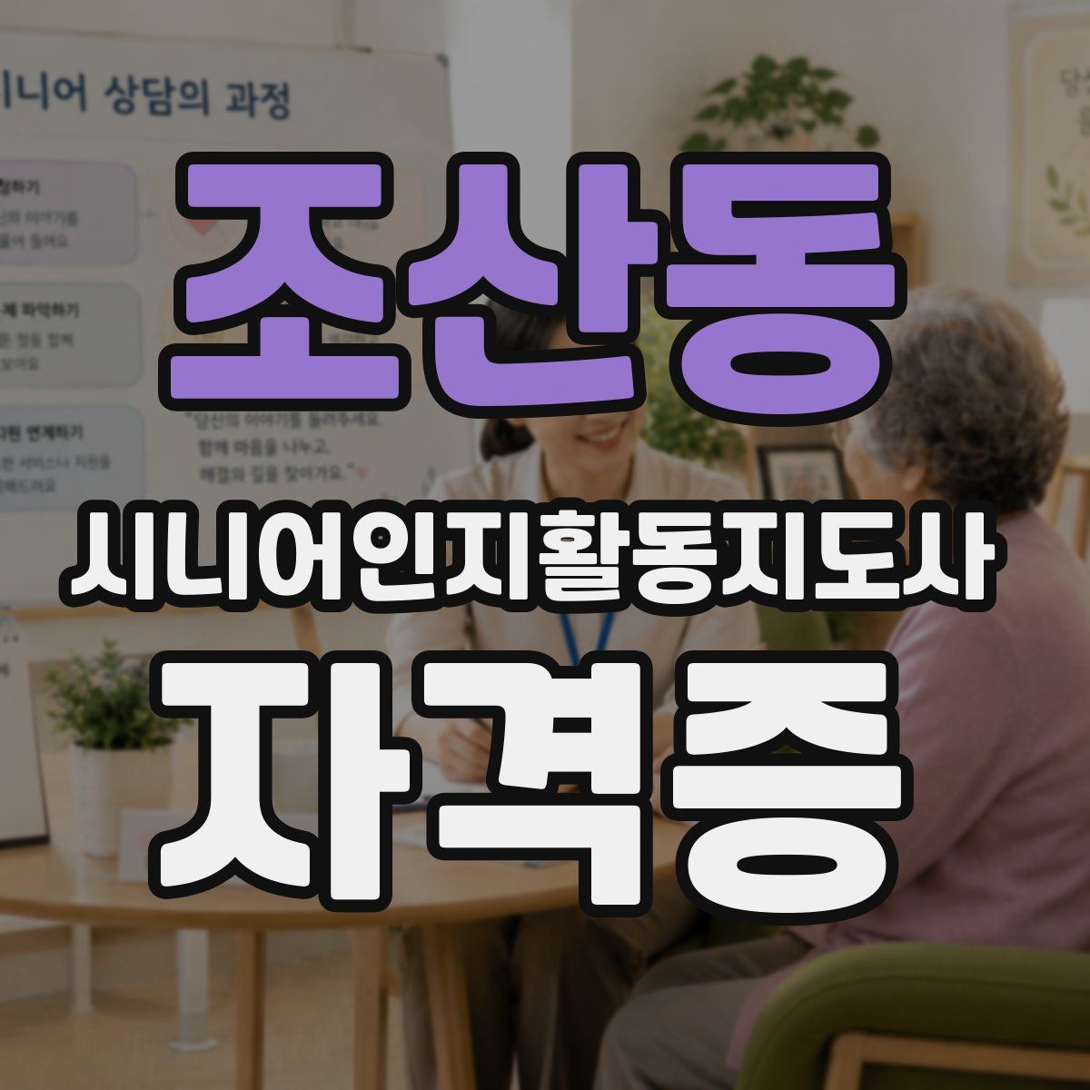 조산동 시니어인지활동지도사 자격증
