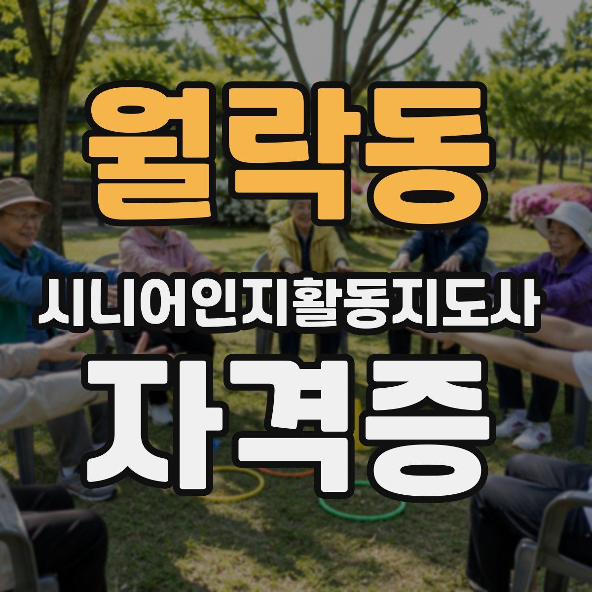 월락동 시니어인지활동지도사 자격증