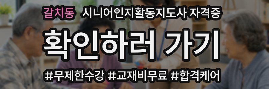 갈치동 시니어인지활동지도사 자격증