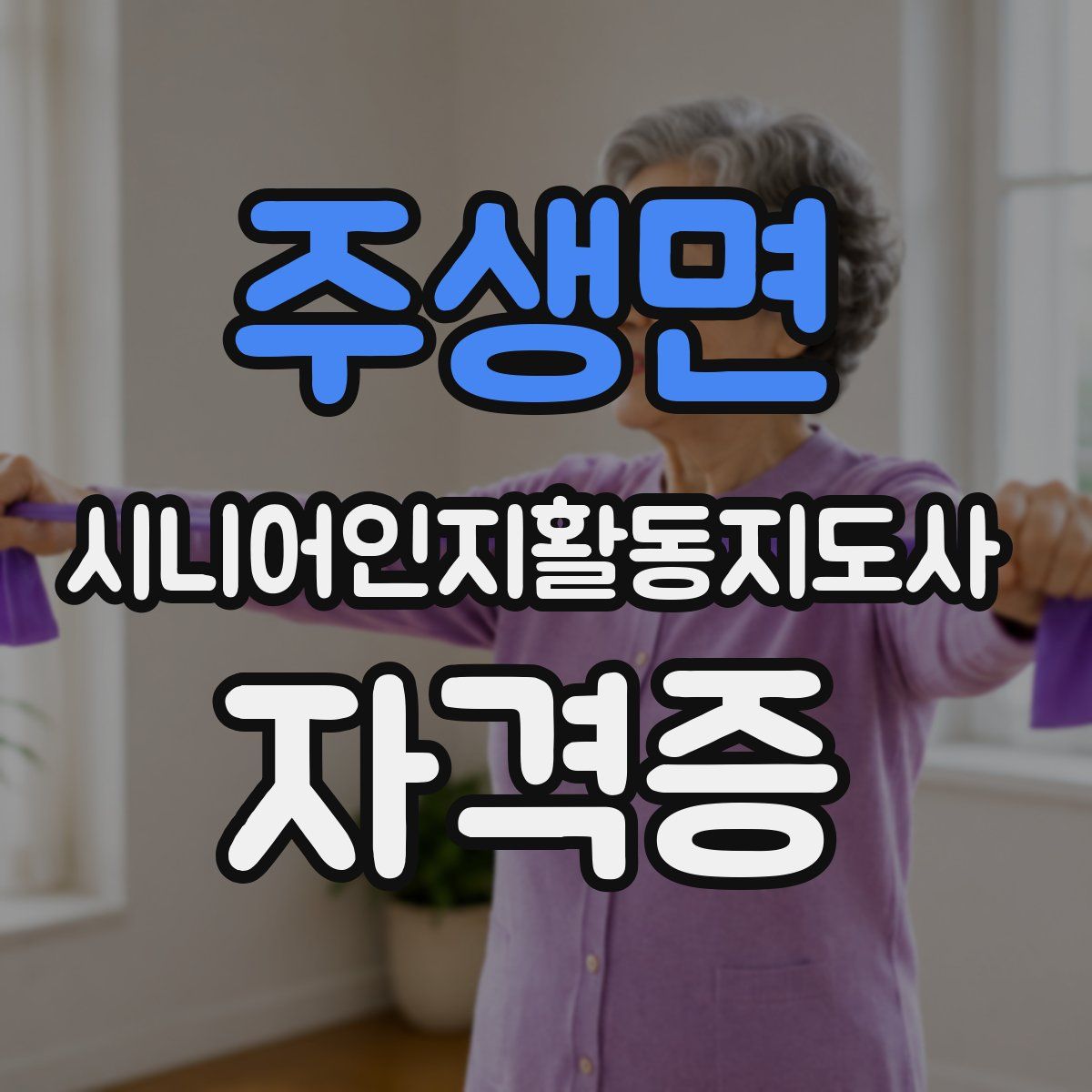 주생면 시니어인지활동지도사 자격증
