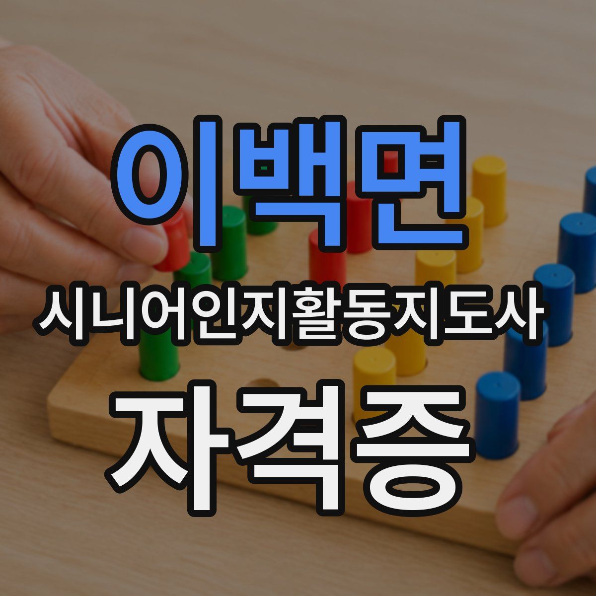 이백면 시니어인지활동지도사 자격증