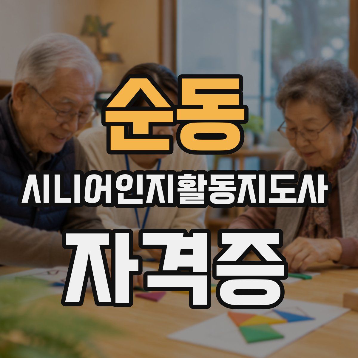 순동 시니어인지활동지도사 자격증