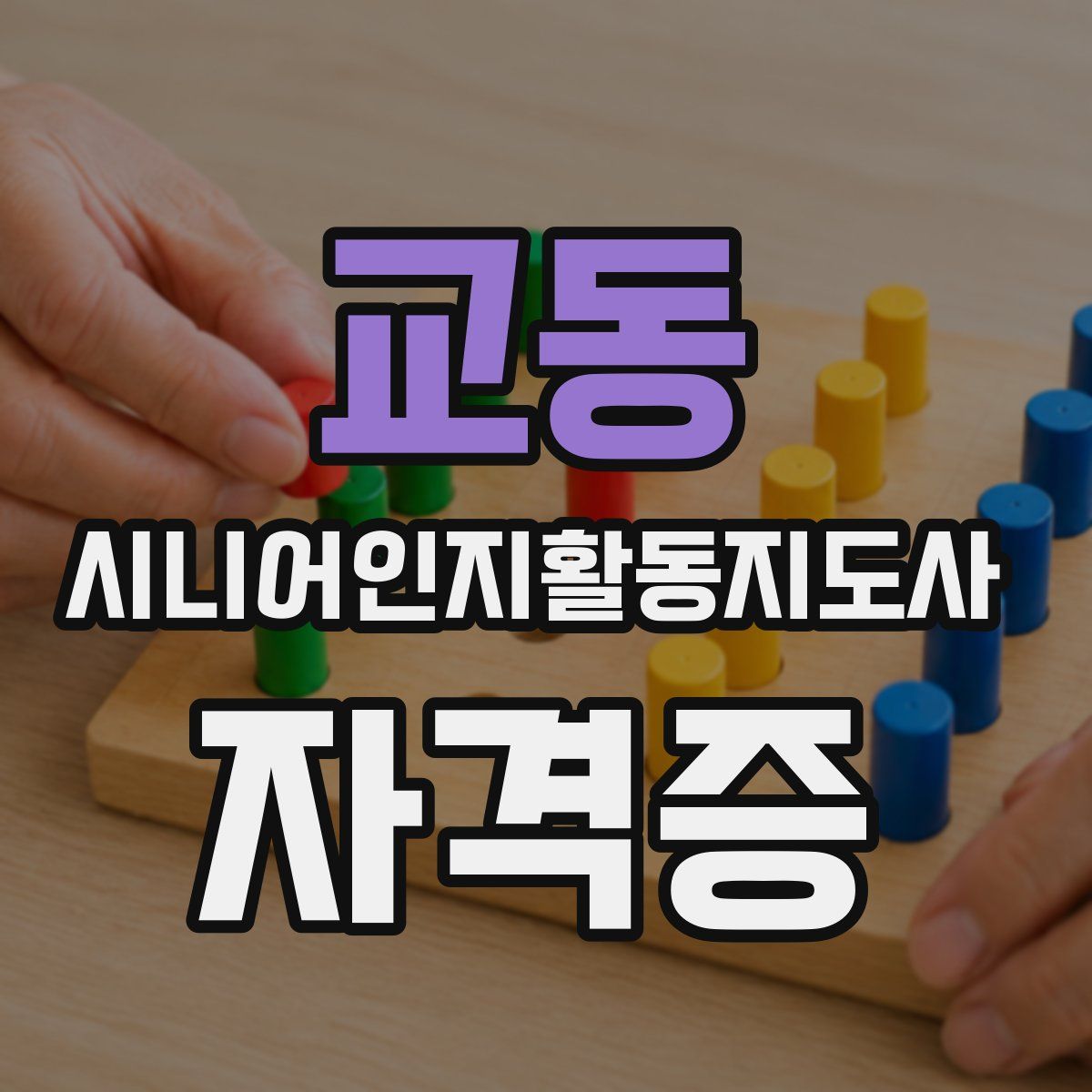 교동 시니어인지활동지도사 자격증