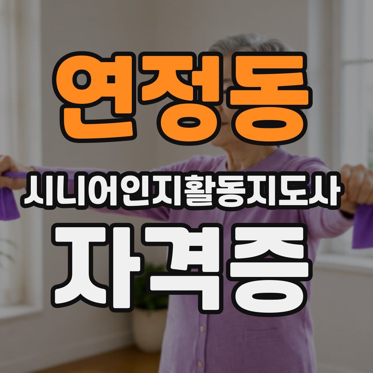 연정동 시니어인지활동지도사 자격증