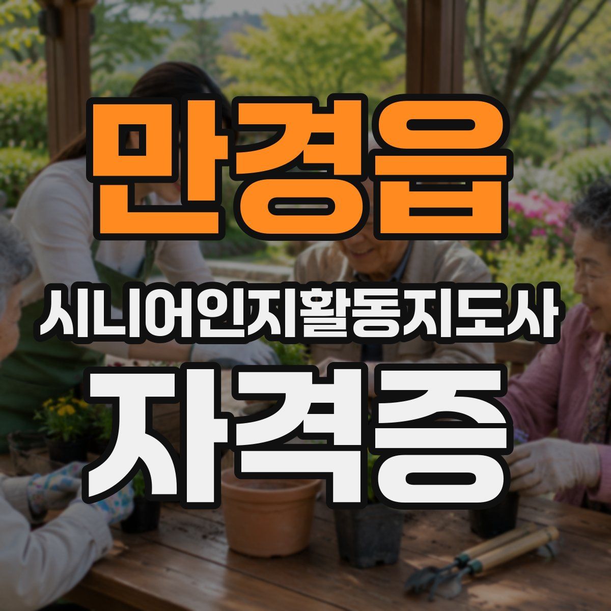 만경읍 시니어인지활동지도사 자격증