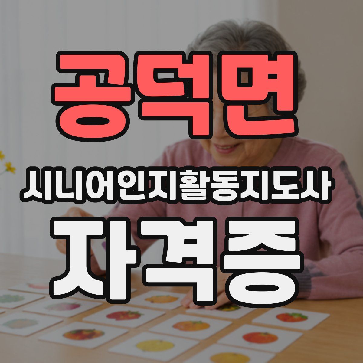 공덕면 시니어인지활동지도사 자격증