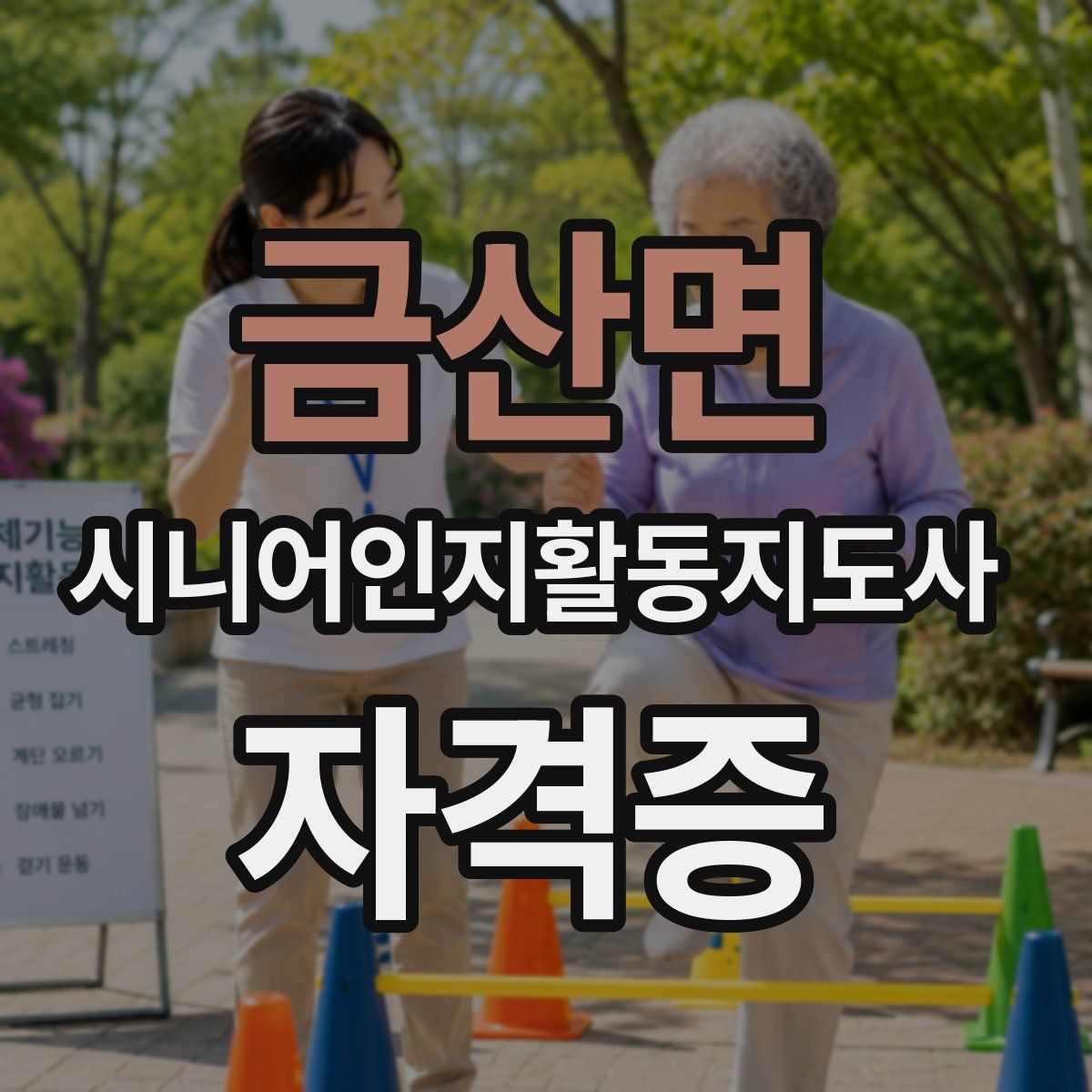 금산면 시니어인지활동지도사 자격증