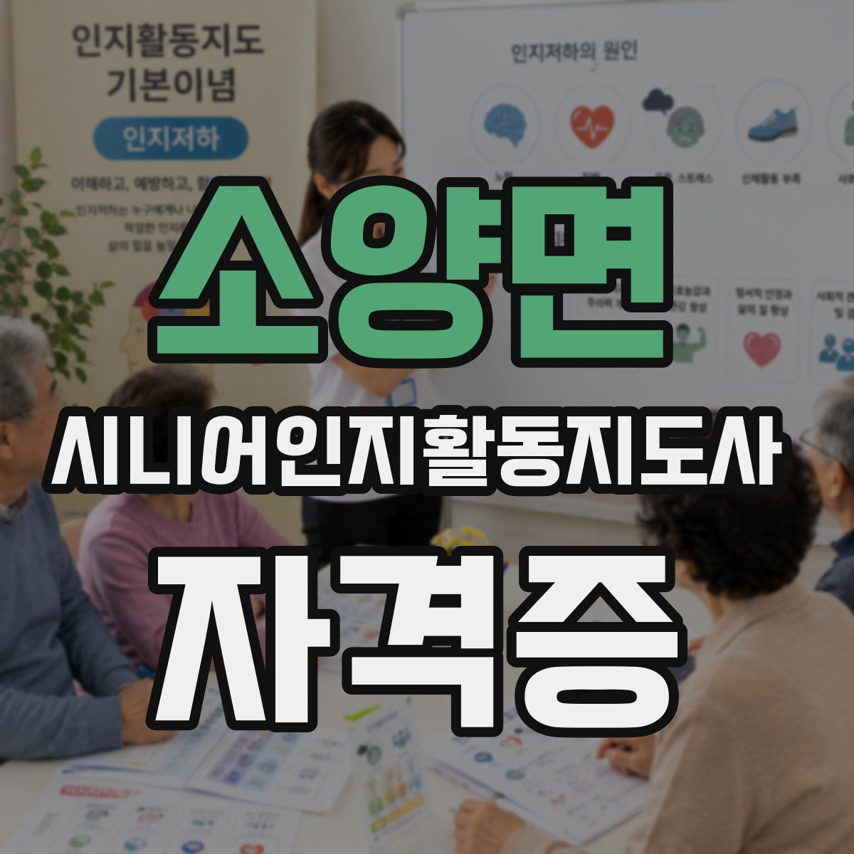 소양면 시니어인지활동지도사 자격증