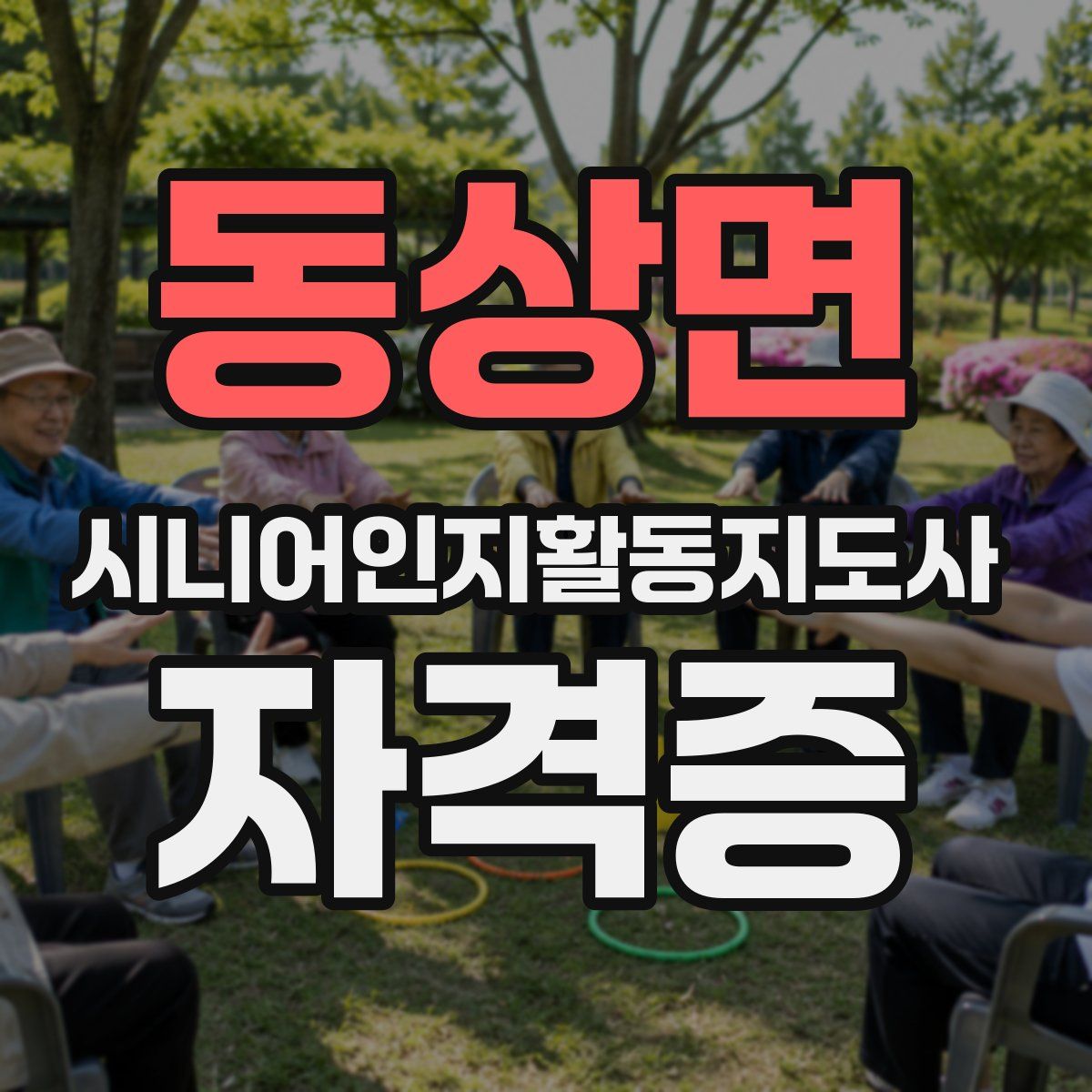동상면 시니어인지활동지도사 자격증