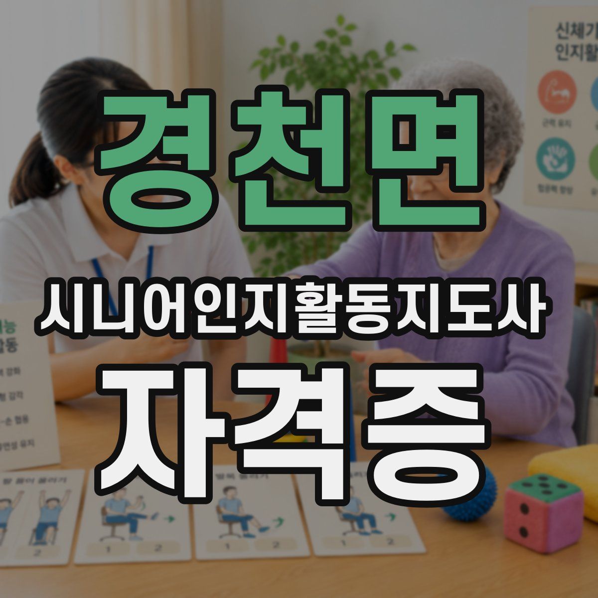 경천면 시니어인지활동지도사 자격증