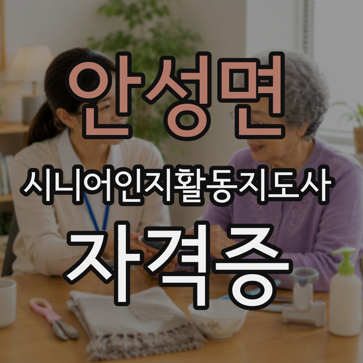 안성면 시니어인지활동지도사 자격증