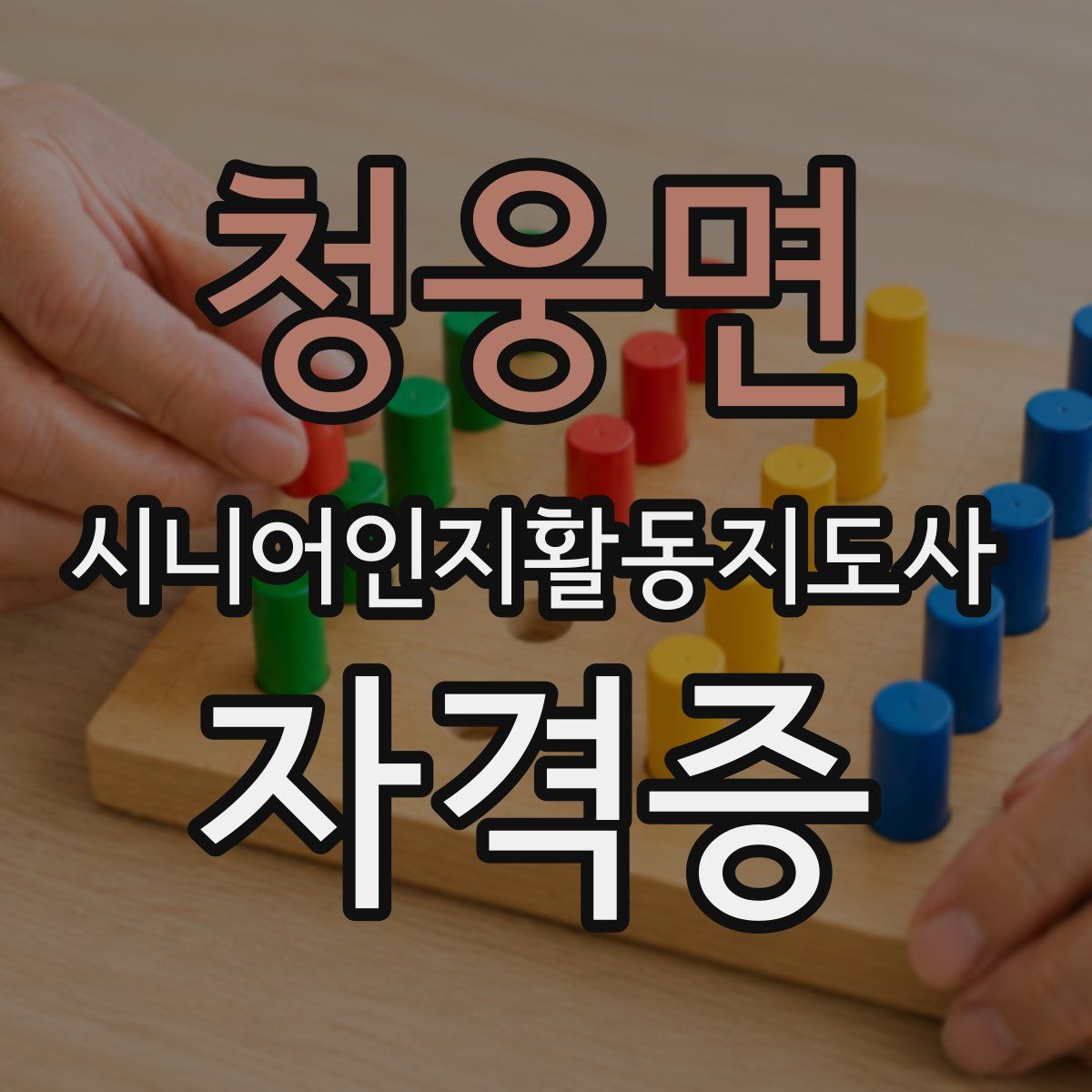 청웅면 시니어인지활동지도사 자격증